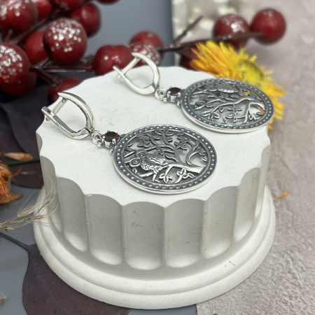 Серебряные серьги Совушки